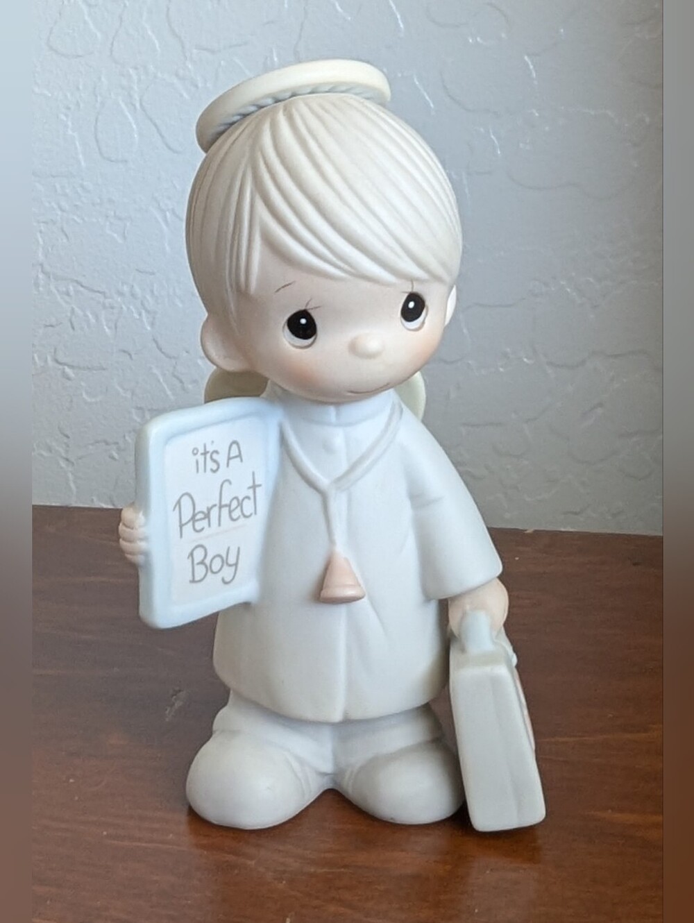 1983 Enesco Precious Moments It's A Perfect Boy Angel Doctor Figurine Maternity